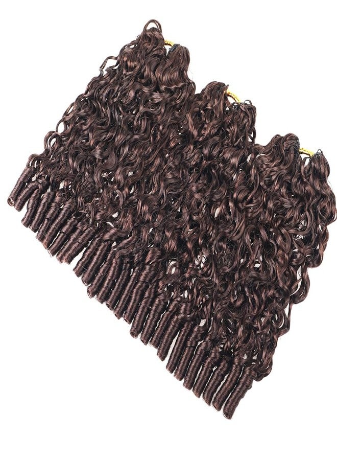 JYZ Burmese Curly Crochet Human Hair Pre-Separated Invisble Micro Loop Human Crochet Hair Extensions Seamless and Knotless Feather Crochet Human Hair 20" 4# Medium Brown 100 Strands(2 Pack 120g) - Image 5